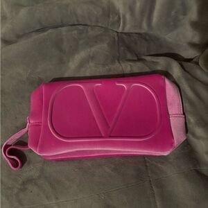 Valentino Fuchsia Wristlet Clutch